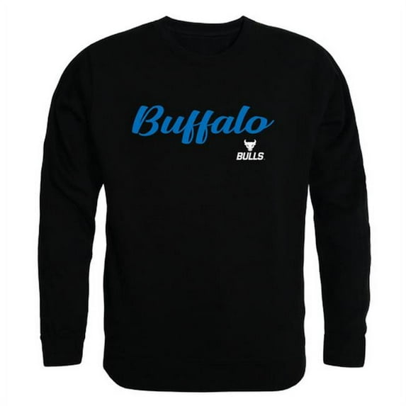W Republic Products 556-274-BLK-03 University at Buffalo Script Crewneck T-Shirt, Black - Large