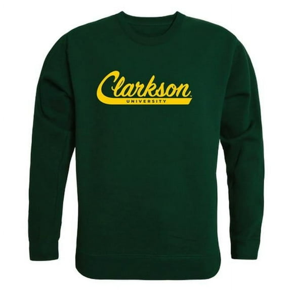 W Republic Products 556-281-FOR-02 Clarkson University Script Crewneck T-Shirt, Forest Green - Medium