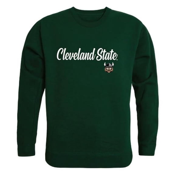 W Republic Products 556-282-FOR-03 Cleveland State University Script Crewneck T-Shirt, Forest Green - Large