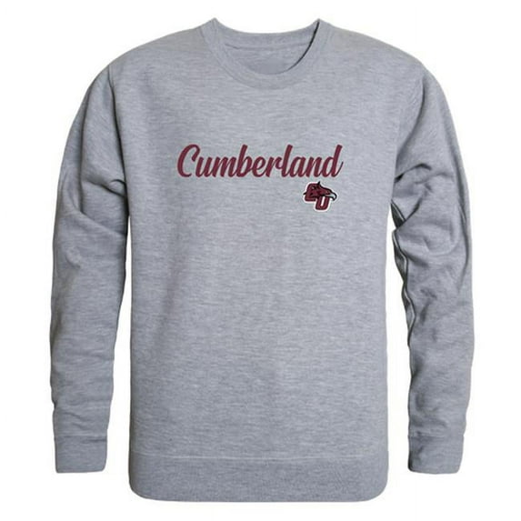 W Republic Products 556-287-HGY-02 Cumberland University Script Crewneck T-Shirt, Heather Grey - Medium