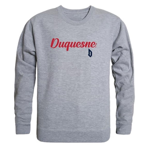 W Republic Products 556-293-HGY-05 Duquesne University Script Crewneck T-Shirt, Heather Grey - 2XL