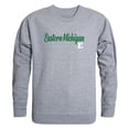 thumbnail image 1 of W Republic Products 556-295-HGY-01 Eastern Michigan University Script Crewneck T-Shirt, Heather Grey - Small, 1 of 1