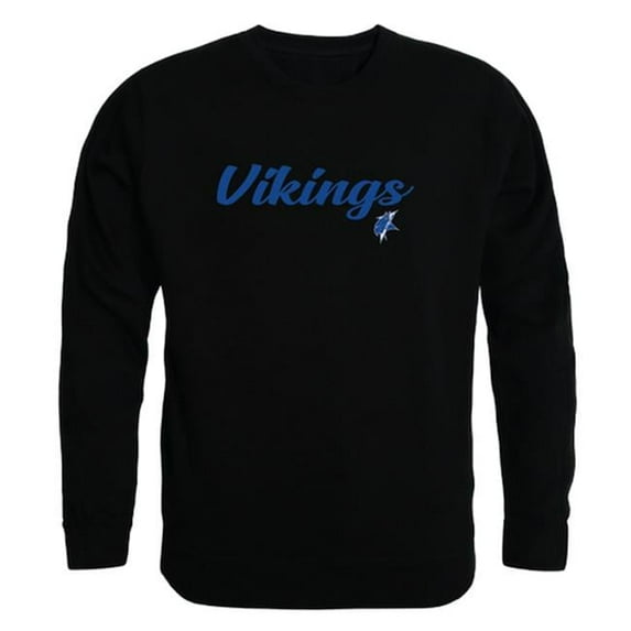 W Republic Products 556-297-BLK-03 Elizabeth City State University Script Crewneck T-Shirt, Black - Large