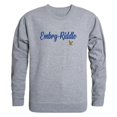 thumbnail image 1 of W Republic Products 556-298-HGY-03 Embry-Riddle Aeronautical University Script Crewneck T-Shirt, Heather Grey - Large, 1 of 1