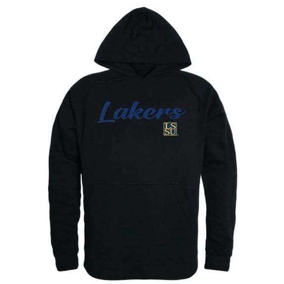 W Republic Products 558-325-BLK-04 Lake Superior State University Script Hoodie, Black - Extra Large
