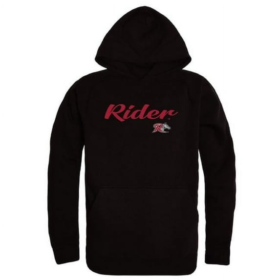 W Republic Products 558-368-BLK-03 Rider University Script Hoodie, Black - Large
