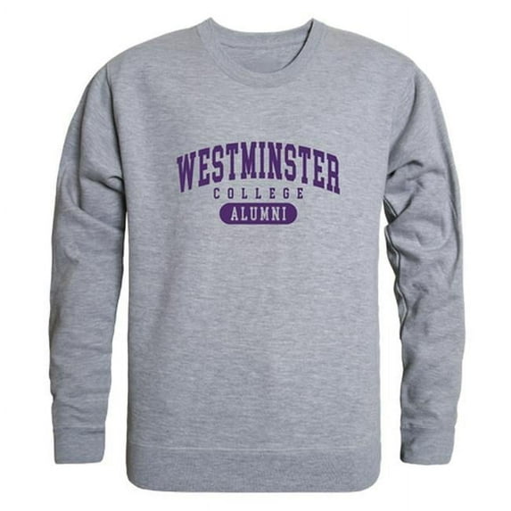 W Republic Products 560-421-HGY-03 Westminster College Alumni Fleece T-Shirt, Heather Grey - Large