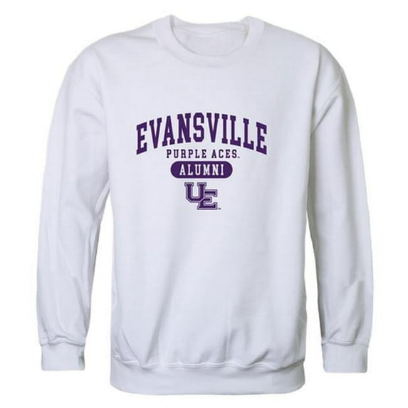 W Republic Products 560-424-WHT-02 University of Evansville Alumni Fleece T-Shirt, White - Medium