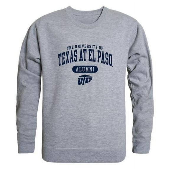 W Republic Products 560-434-HGY-03 University of Texas at El Paso Alumni Fleece T-Shirt, Heather Grey - Large