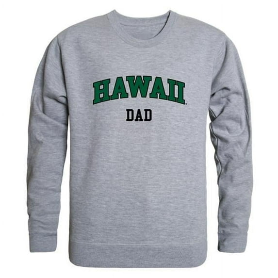 W Republic Products 562-122-HGY-01 University of Hawaii Dad Crewneck T-Shirt, Heather Grey - Small