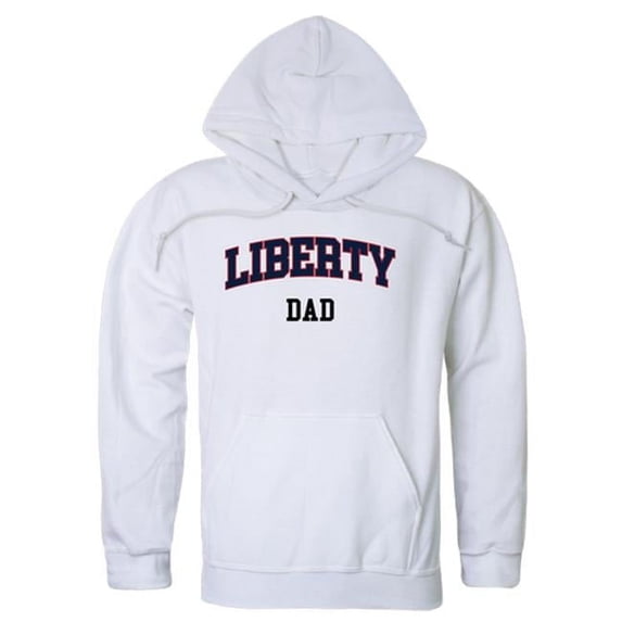 W Republic Products 563-129-WHT-04 Liberty University Dad Hoodie, White - Extra Large