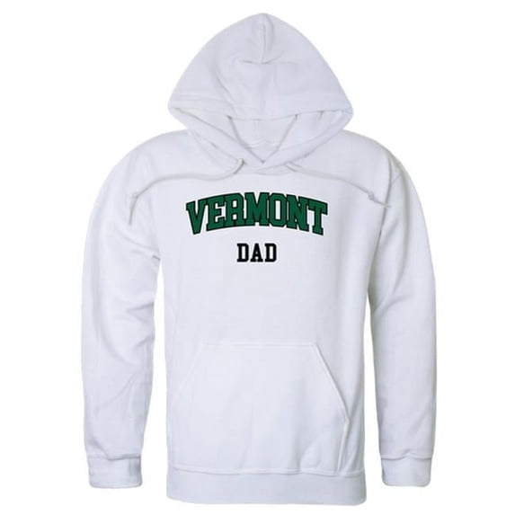 W Republic Products 563-155-WHT-04 University of Vermont Dad Hoodie, White - Extra Large