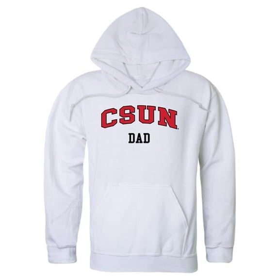 W Republic Products 563-166-WHT-04 California State University, Northridge Dad Hoodie, White - Extra Large