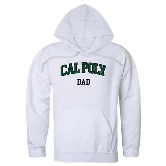 W Republic Products 563-167-WHT-05 California Polytechnic State University Dad Hoodie, White - 2XL