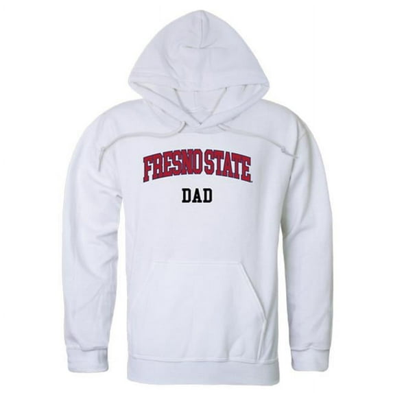 W Republic Products 563-169-WHT-02 California State University, Fresno Dad Hoodie, White - Medium