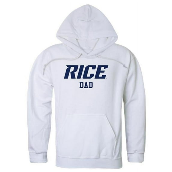 W Republic Products 563-172-WHT-05 Rice University Dad Hoodie, White - 2XL