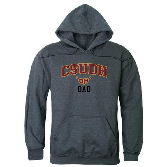 W Republic Products 563-175-HCH-05 CSUDH Dad Hoodie, Heather Charcoal - 2XL