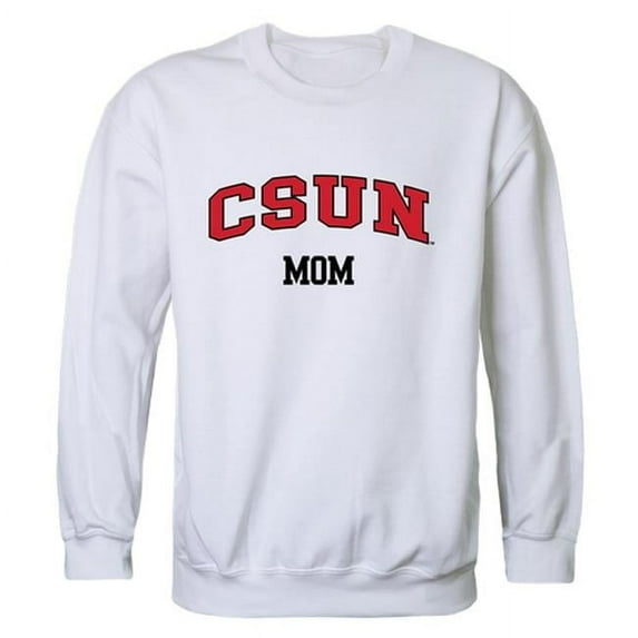 W Republic Products 564-166-WHT-02 California State University, Northridge Mom Crewneck T-Shirt, White - Medium