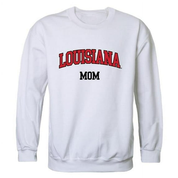 W Republic Products 564-189-WHT-02 University of Louisiana at Lafayette Mom Crewneck T-Shirt, White - Medium