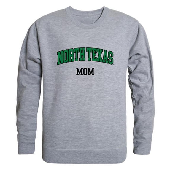 W Republic Products 564-195-HGY-05 University of North Texas Mom Crewneck T-Shirt, Heather Grey - 2XL