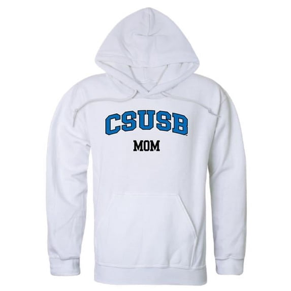 W Republic Products 565-207-WHT-04 California State University, San Bernardino Mom Hoodie, White - Extra Large