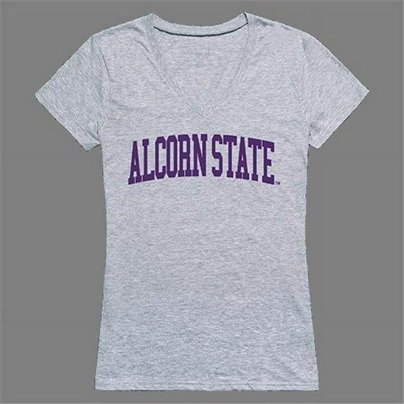 W Republic Products Alcorn State Game Day Womens Tee - Heather Grey - Medium