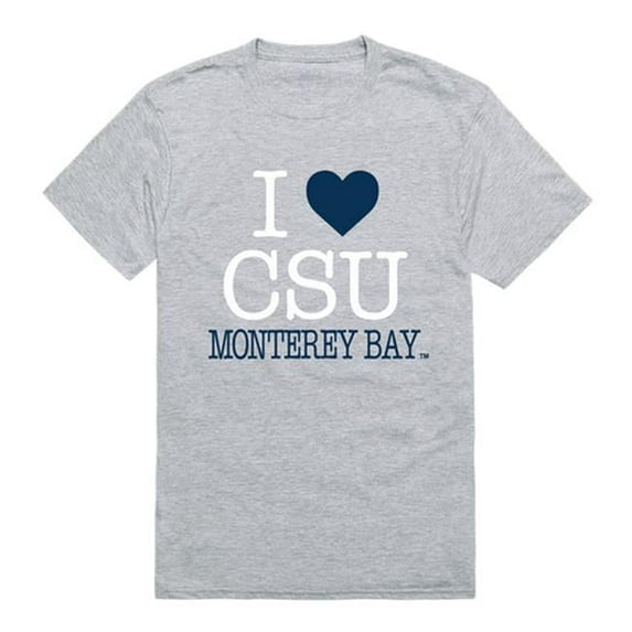 W Republic Products 551-206-HGY-01 California State University, Monterey Bay I Love T-Shirt, Heather Grey - Small