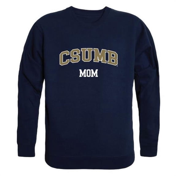 W Republic Products 564-206-NVY-03 California State University, Monterey Bay Mom Crewneck T-Shirt, Navy - Large