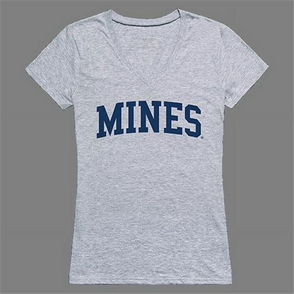W Republic Products Colorado School of Mines Game Day Womens Tee, Heather Grey - Medium