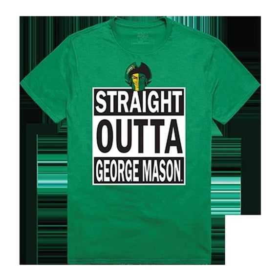 W Republic Products 511-221-G77-04 George Mason University Straight Outta College Tee, Kelly - Extra Large