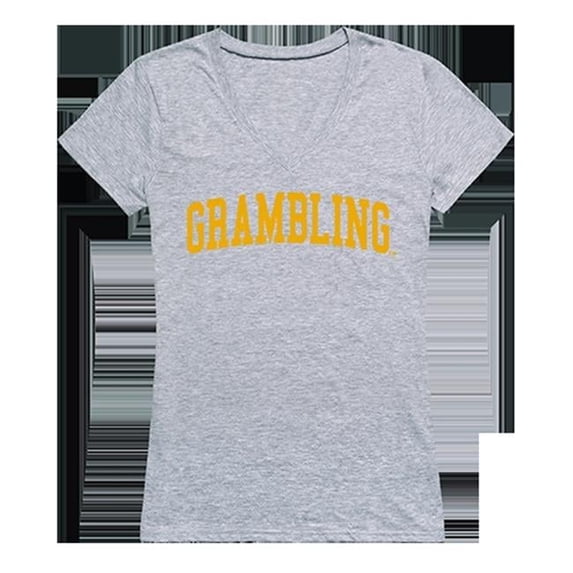 W Republic Products 501-170-HGY-01 Grambling State University Game Day Womens Tee, Heather Grey - Small