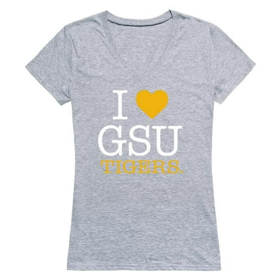 W Republic Products 550-170-HGY-05 Grambling State University I Love Women T-Shirt, Heather Grey - 2XL