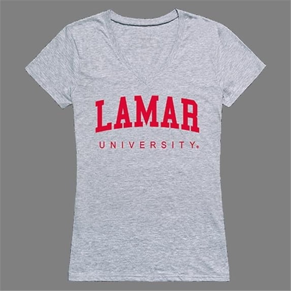 W Republic Products Lamar University Game Day Womens Tee - Heather Grey - Extra Large