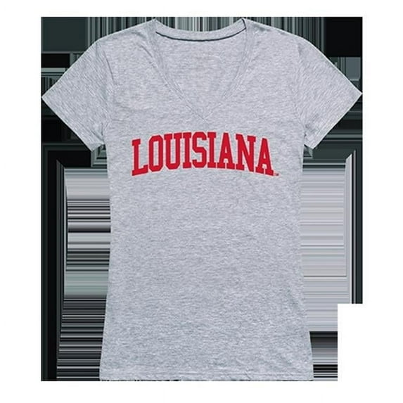 W Republic Products Louisiana Lafayette Game Day Womens Tee - Heather Grey - Small
