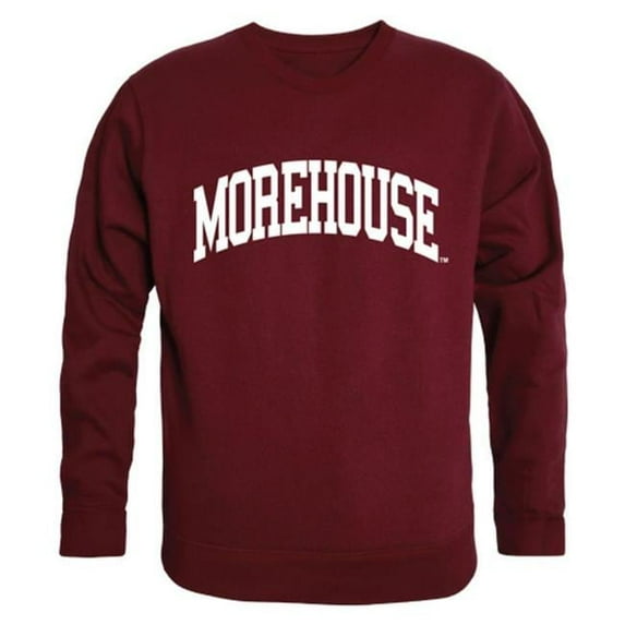 W Republic Products 546-346-MAR-04 Morehouse Arch Crewneck Mens Sweatshirt, Maroon - Extra Large