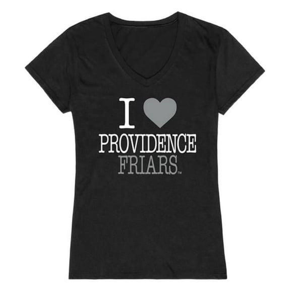 W Republic Products 550-230-BLK-05 Providence College I Love Women T-Shirt, Black - 2XL