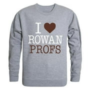 W Republic Products  Rowan University I Love Crewneck T-Shirt, Heather Grey - Extra Large