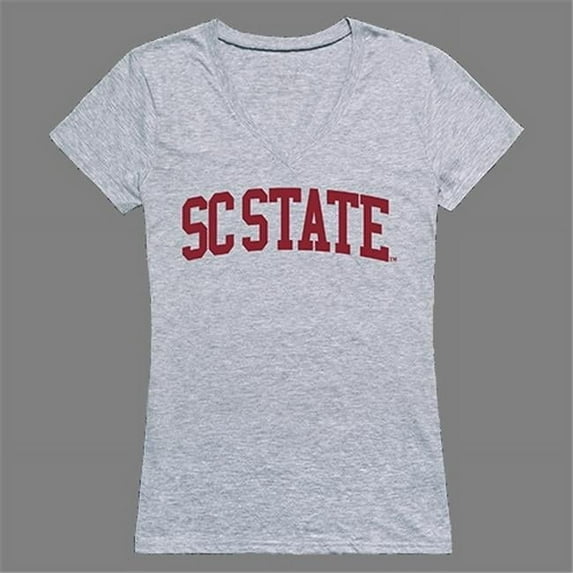 W Republic Products South Carolina State University Game Day Womens Tee - Heather Grey - Extra Large
