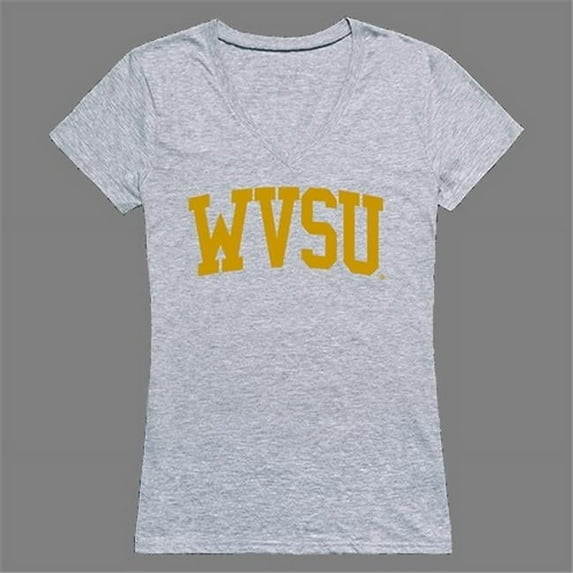 W Republic Products West Virginia State University Game Day Womens Tee - Heather Grey - Extra Large