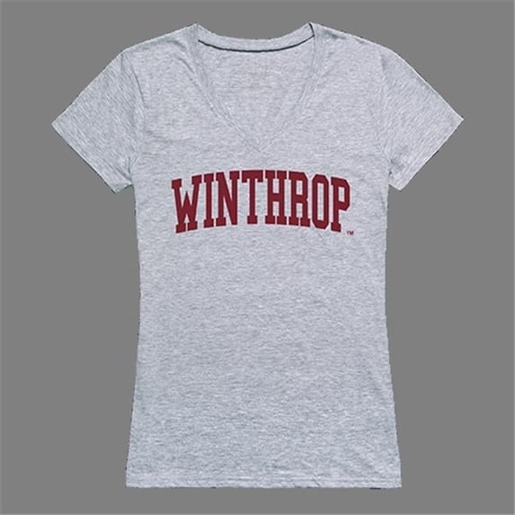 W Republic Products Winthrop University Game Day Womens Tee - Heather Grey - Large