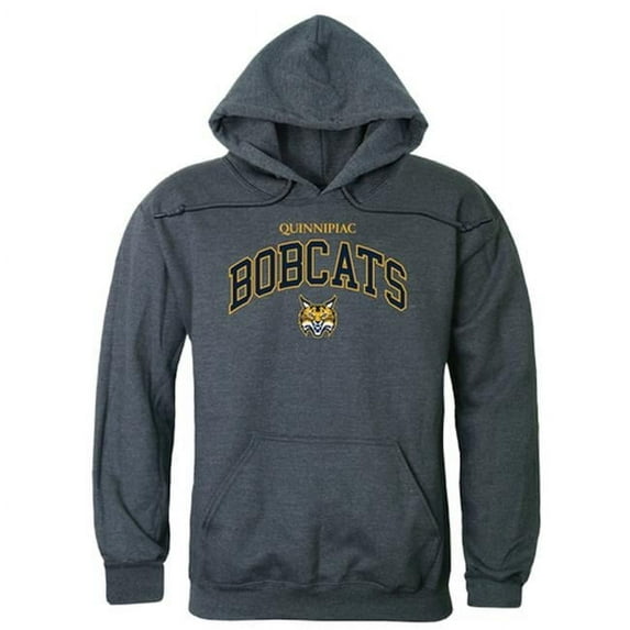 W Republic Quinnipiac University Men Campus Hoodie, Heather Charcoal - Medium
