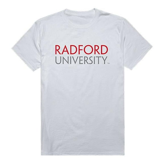 W Republic 516-366-N01-03 Radford University Men Institutional T-Shirt, White - Large