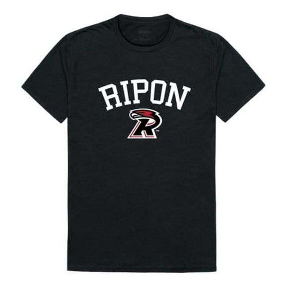 W Republic  Ripon College Red Hawks Arch T-Shirt, Black - Small