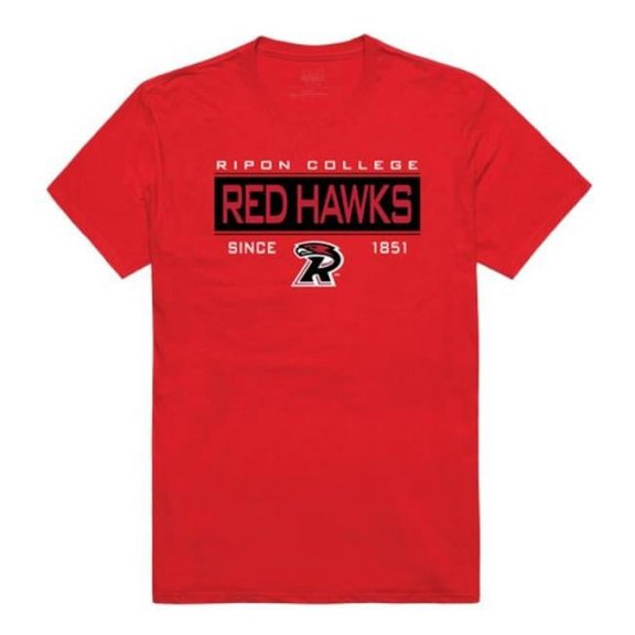 W Republic  Ripon College Red Hawks College Established T-Shirt, Red - Small