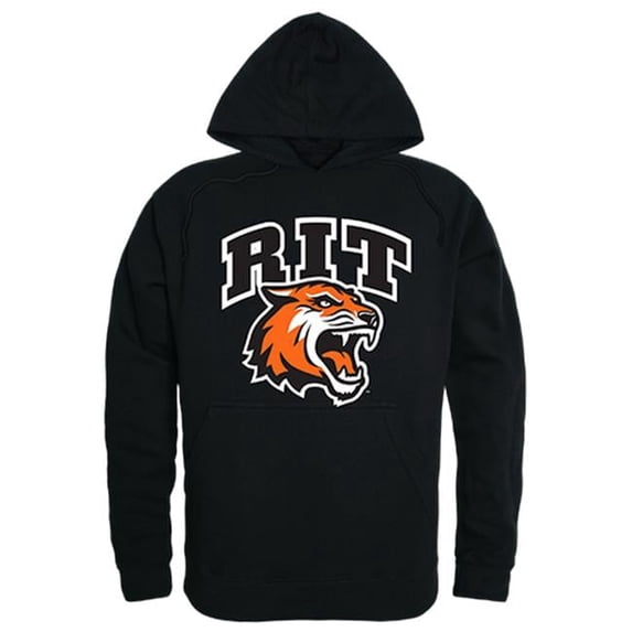 W Republic 512-370-BLK-01 Rochester Institute of Technology Freshman Pullover, Black & White - Small