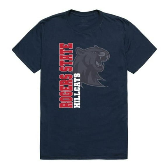 W Republic Rogers State University Hillcats Ghost College T-Shirt, Navy - Large