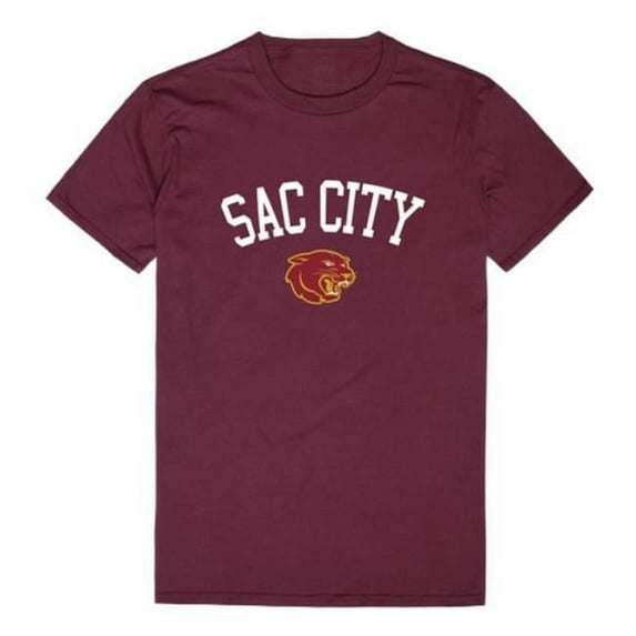 W Republic Sacramento City College Panthers Arch T-Shirt, Maroon - Medium