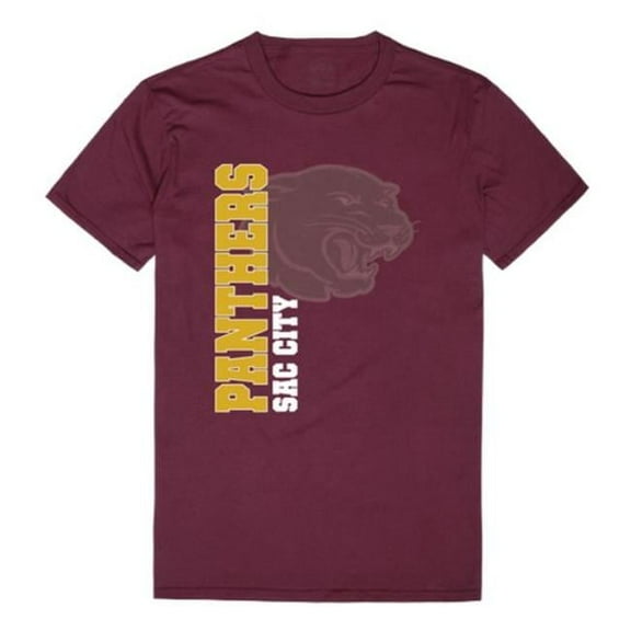 W Republic Sacramento City College Panthers Ghost College T-Shirt, Maroon - Extra Large