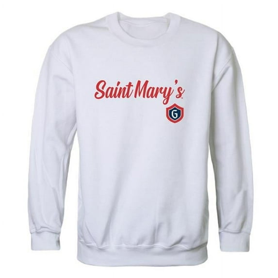 W Republic Saint Marys University Gaels Script Crewneck Sweatshirt, White - 2XL
