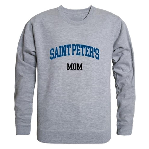 W Republic Saint Peters University Peacocks Mom Crewneck Sweatshirt, Heather Grey - Large